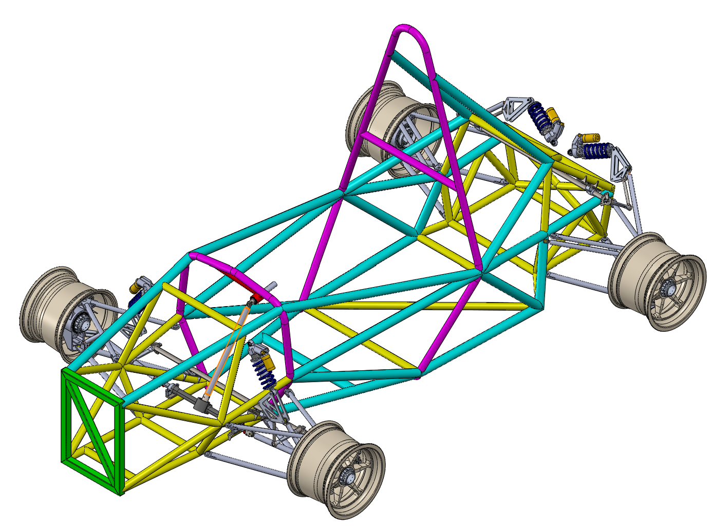 Full suspension assembly with chassis